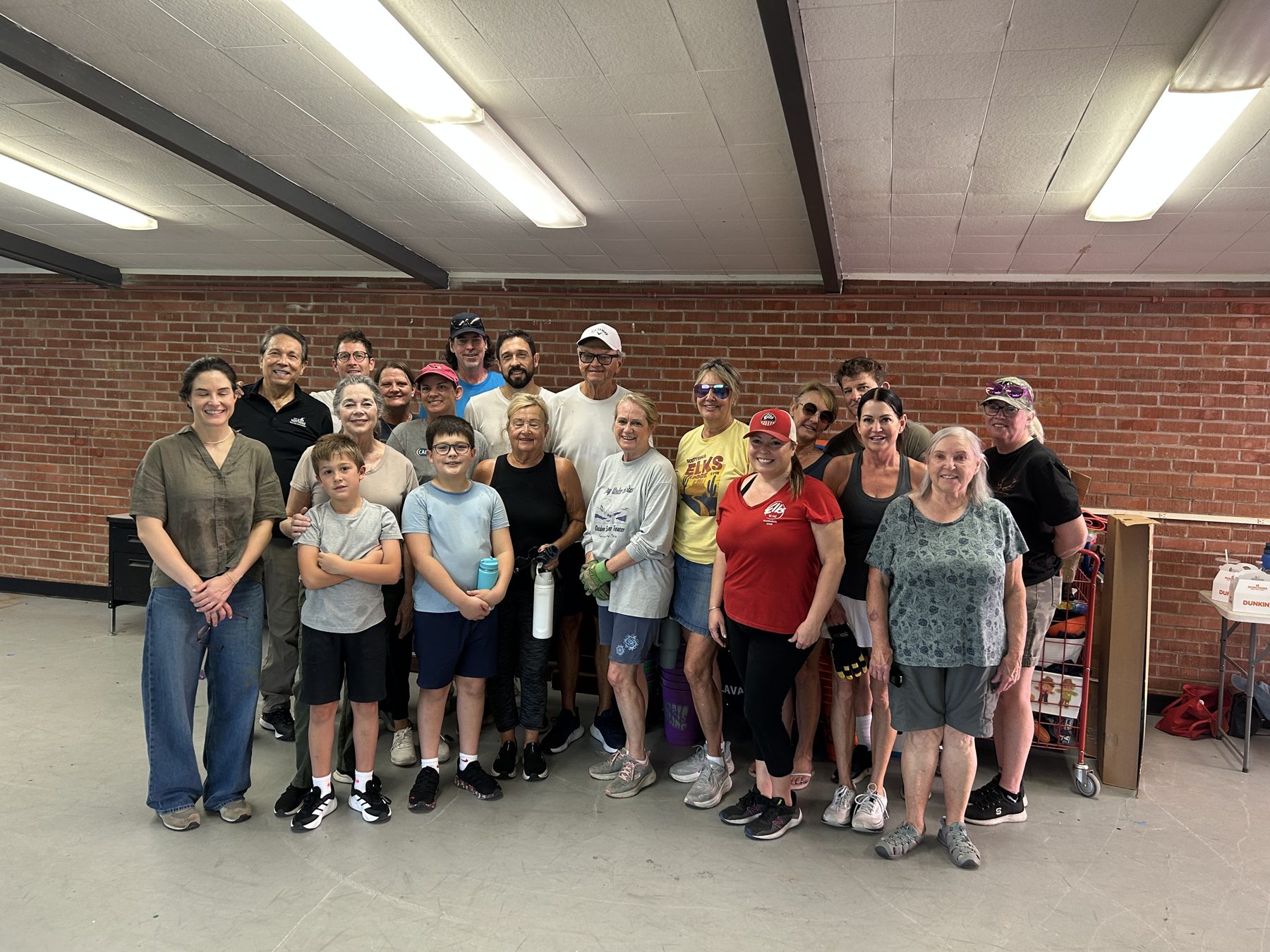 Volunteers supporting the Paiute Neighborhood Center youth and family room project