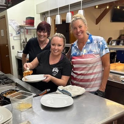 Lynn Youngs, Anna Mineer and Kelly Rich serving at Scottsdale Elks Lodge #2148
